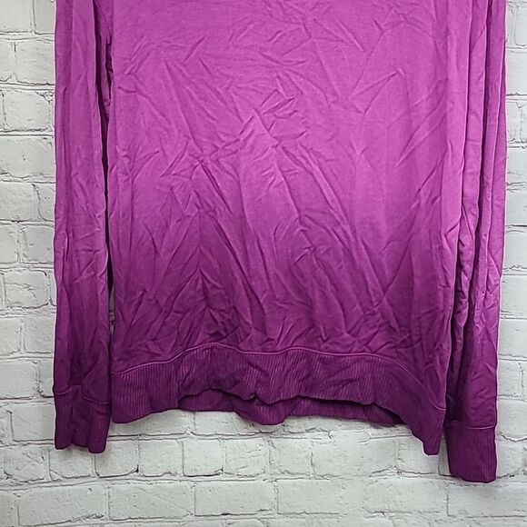 Splendid Women’s Super Soft Jersey Ombre Orchid Dip Dye Sweatshirt Pullover Top - Picture 5 of 8